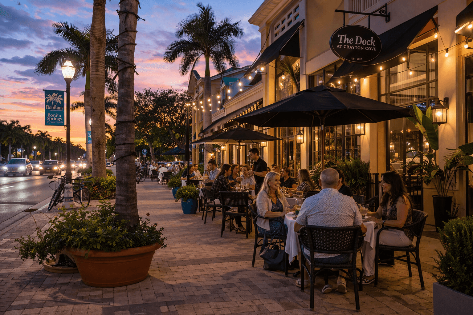 Keep dinner and shopping polished, but lighter than a major nightlife district.